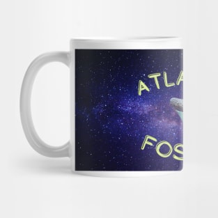 Outer Space Galaxy Purple Nautical Light Blue Atlantic Fossils Shark Tooth Print Mug